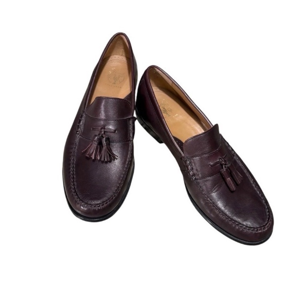 Cole Haan Pinch Classic Tassel Loafers Mens 13 M Burgundy Leather C27965 Good